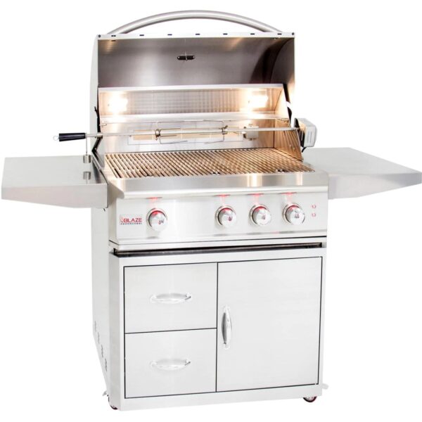 Blaze Professional 34-Inch 3-Burner Natural Gas Grill With Rear Infrared Burner - BLZ-3PRO-NG